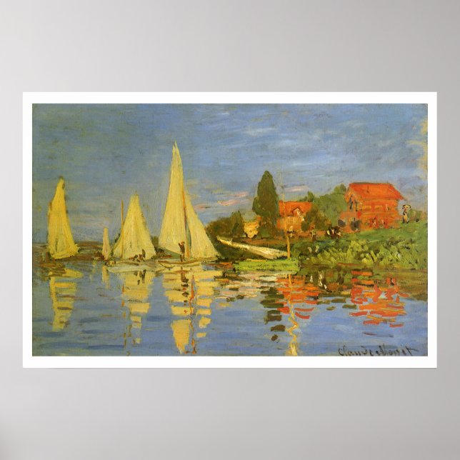 Poster Regatta na Argentina por Claude Monet (Frente)