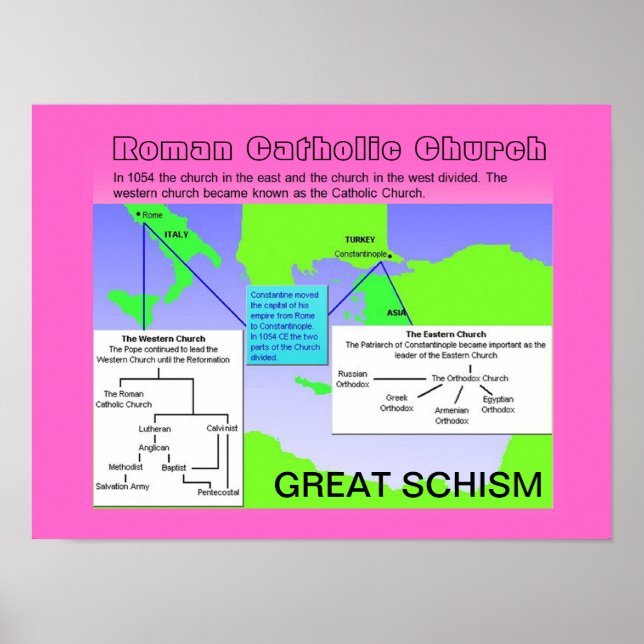 Poster Regência, SCHISM EXCELENTE católico-romano (Frente)