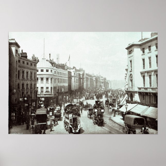 Póster Regent Street, Londres c.1900 (Frente)