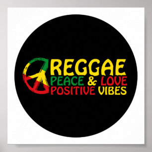 Poster Reggae Music com citações positivas