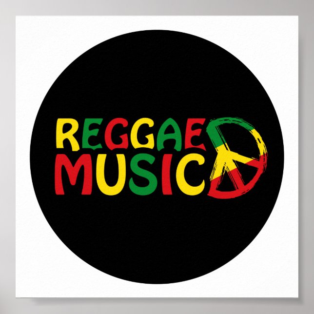 Poster Reggae Music design, reggae art (Frente)