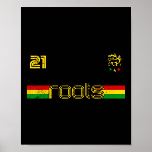 Poster Reggae Rastafari Etiópia Jamaica Futebol Soccer