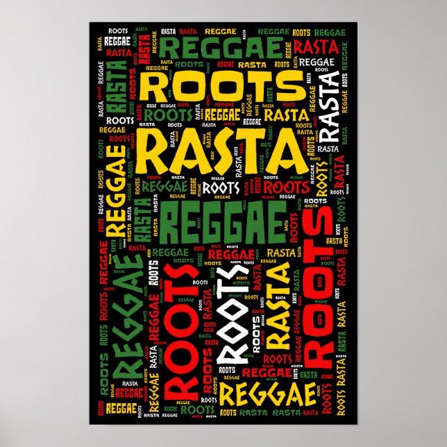 Poster Reggae WordArt (Frente)