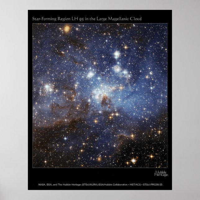 Poster Região de formação de estrelas LMC LH95 (Frente)