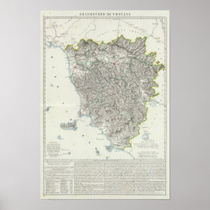 Póster Região de Toscânia Italia