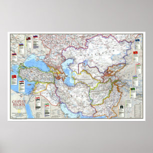 Poster "Região do Cáspio: 1999 - MAPA de Promessa e Per
