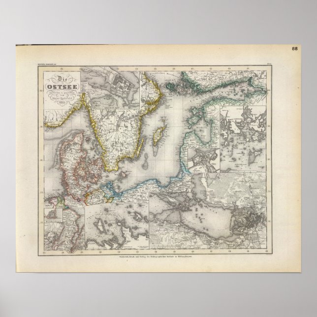 Poster Região do Mar Báltico (Frente)