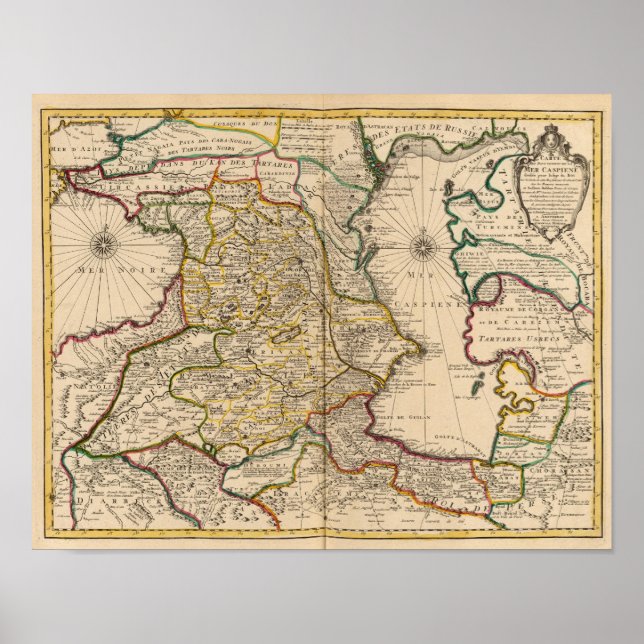 Póster Região do Mar Cáspio (Frente)