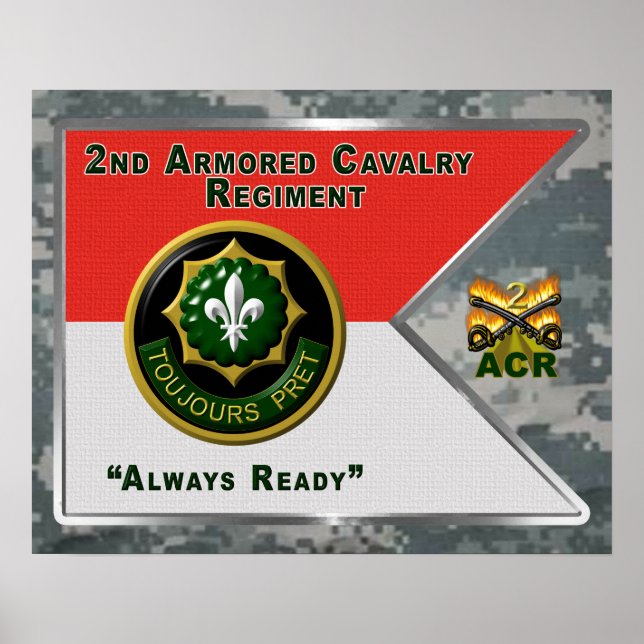 Poster Regimento de Cavalaria Armada de segundo "Sempre P (Frente)