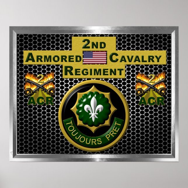 Poster Regimento de Cavalaria Armada de segundo "Sempre P (Frente)