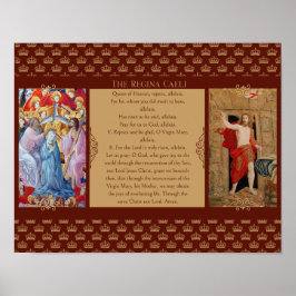 Poster Regina Caeli com Cristo e Mary