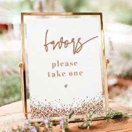 Poster REGINA Rose Gold Sequins Presentes para Festa de C