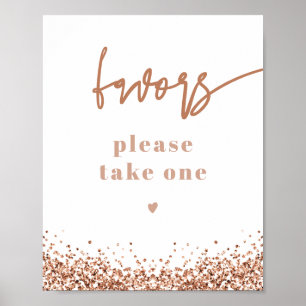 Poster REGINA Rose Gold Sequins Presentes para Festa de C