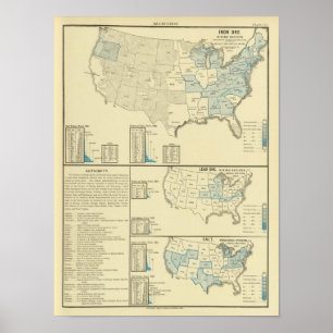 Póster Regiões mineiras de minério de ferro