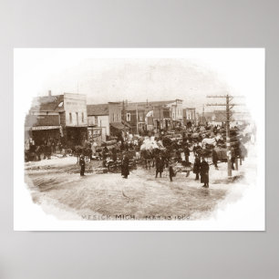 PÓSTER REGISTADORES NAS RUAS DE MESICK, ~ 1909 DE