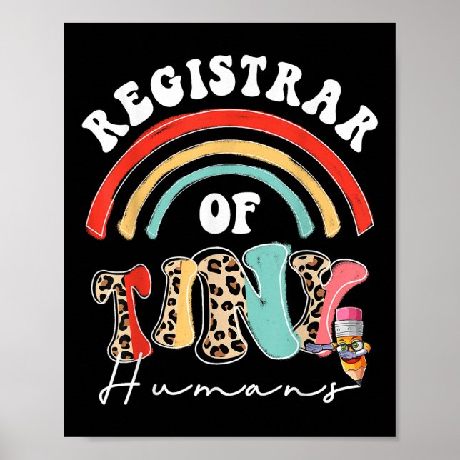 Poster Registrar Of Tiny Humans, Funny School Team Regist (Frente)