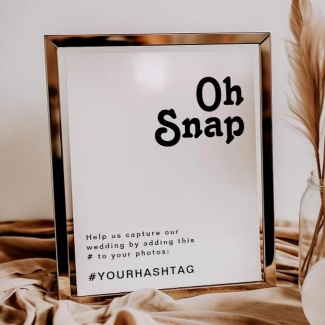 Poster Registro de Hashtag do Snap Retro Moderno (Criador carregado)