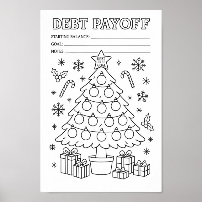 Poster Registro de Pagamento do Ornamento da Árvore de Na (Frente)