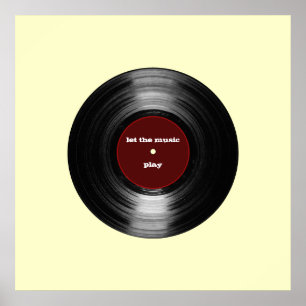 Poster registro de vinilo para paredes