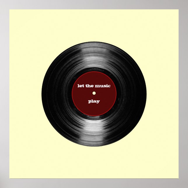 Poster registro de vinilo para paredes (Frente)