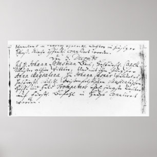 Póster Registro do casamento de Bach a Anna