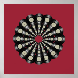 Póster registros da arte-decoração/vinil da música