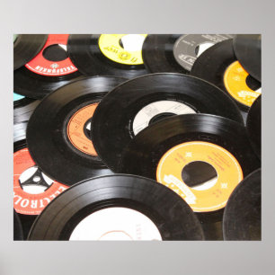 Poster Registros do vintage 45rpm