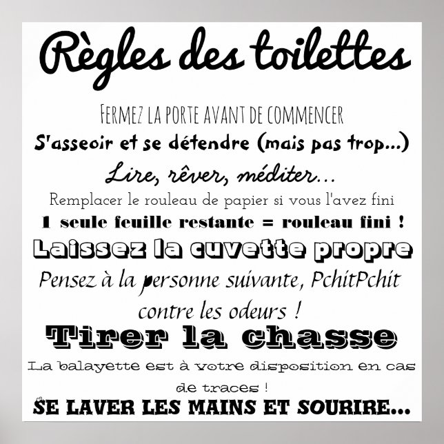 Poster Règles des sanitas (Frente)