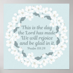 Poster Regozijo-Cristão Inspiracional Psalm 118:24