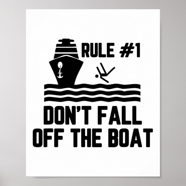Poster Regra 1 Não Cair do Barco do barco (Frente)
