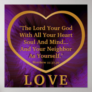 Póster Regra De ouro Sobre O Posto Royal Purple Angelic W