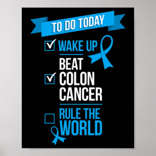 Poster Regra do Cancer de Bebida Colon acordar O Mundo 1