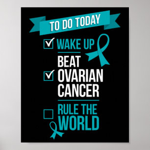Poster Regra do Câncer de ovário de Bebida do acordar O M