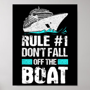 Poster Regra nº 1 Não Caiam Fora do Navio De Cruzeiro De