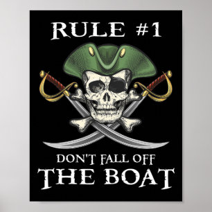 Poster Regra nº 1 Não Cair da Parte Pirata de Cruzeiro de
