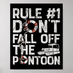 Poster Regra número 1 Não Cair do Fundo do Barco Pontoon