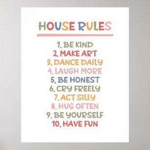 Poster Regras da Casa