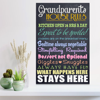 Poster Regras da Casa dos Avós