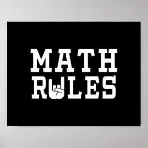 Póster Regras da matemática