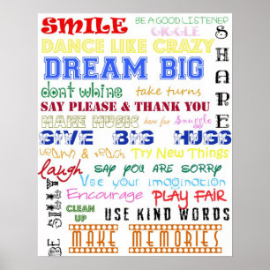 Poster Regras da sala de jogos