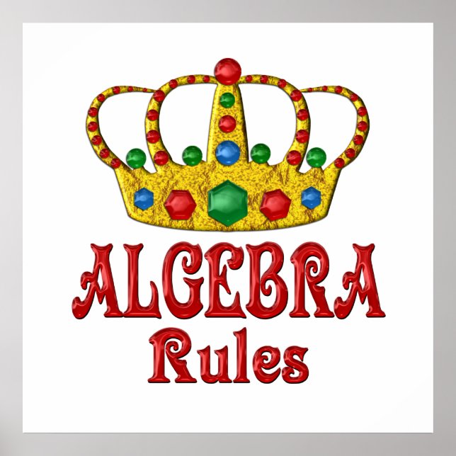 Poster Regras de ALGEBRA (Frente)