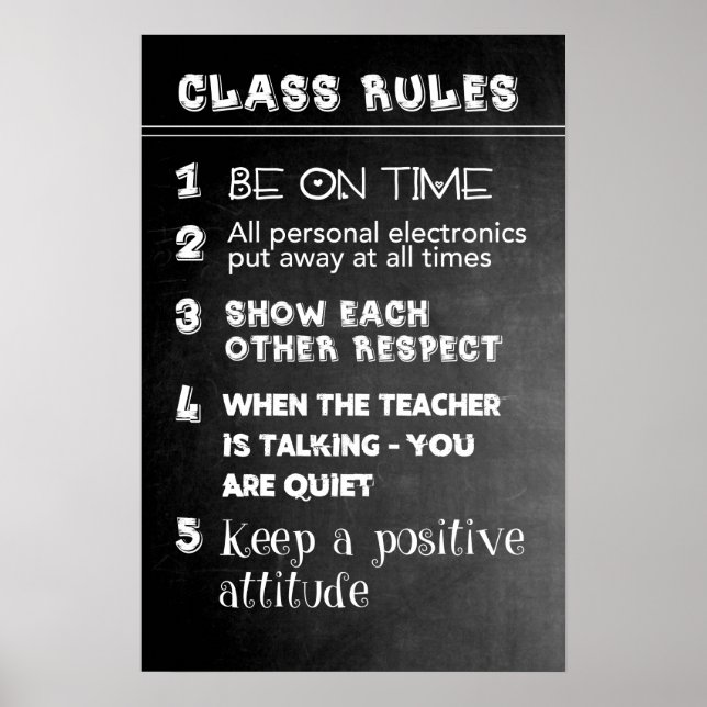 Poster Regras de Classe (Frente)