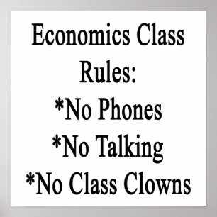 Póster Regras de Classe Econômica Sem Telefones Sem Palav