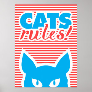 Poster Regras de gatos!