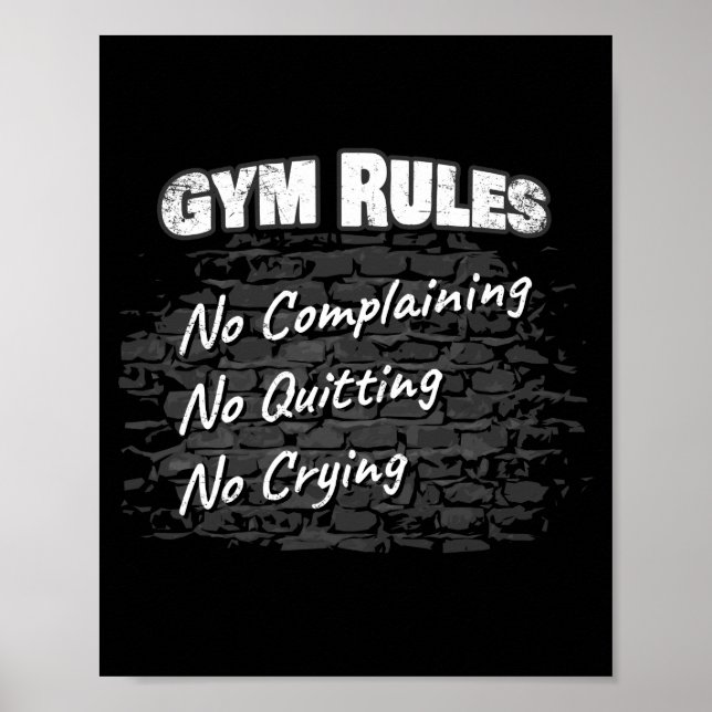 Poster Regras de Gym: Sem Queixas Saindo De Malhação De C (Frente)