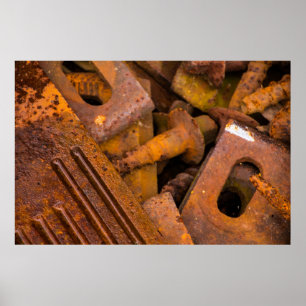 Póster Regras de Metal Grande 60 x 40 Canvas Premium Bril