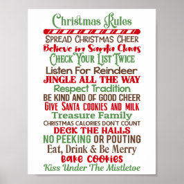 Poster Regras de Natal Único Decoração de Natal