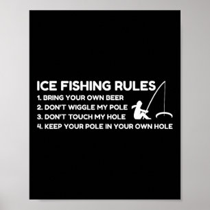 Poster Regras de Pesca no Gelo Divertidas