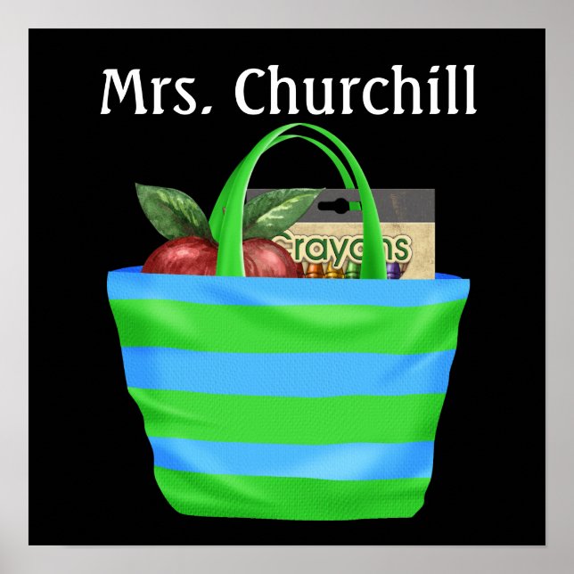 Póster Regras de sala de aula do professor escolar - SRF (Frente)