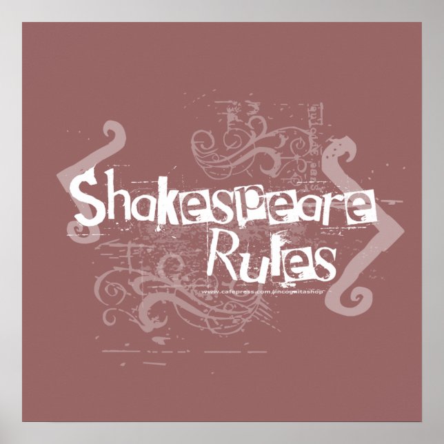 Póster Regras de Shakespeare (Frente)